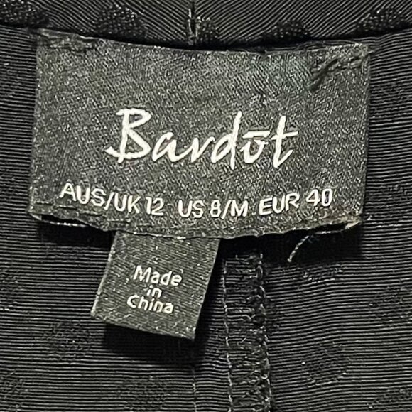 Bardot Size 8 Skyline Long Sleeve V Plunge Black Romper - Picture 6 of 7